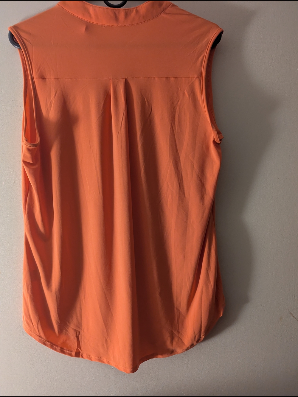 PerSeption Concept Women'sSleeveless Orange V-Neck Button Front Top Stretchy XL - Picture 4 of 4